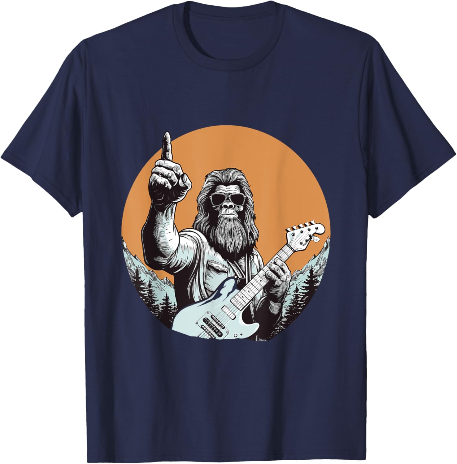 Bigfoot funny Sasquatch Design, Bigfoot T-Shirt - T-Shirt | Navy