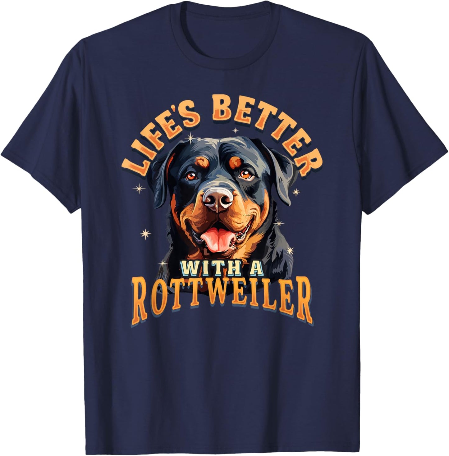 Rottweiler Dog Rott Mom Puppy Rottie Men Women T-Shirt - T-Shirt | Navy