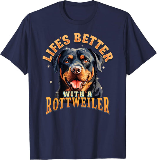 Rottweiler Dog Rott Mom Puppy Rottie Men Women T-Shirt - T-Shirt | Navy