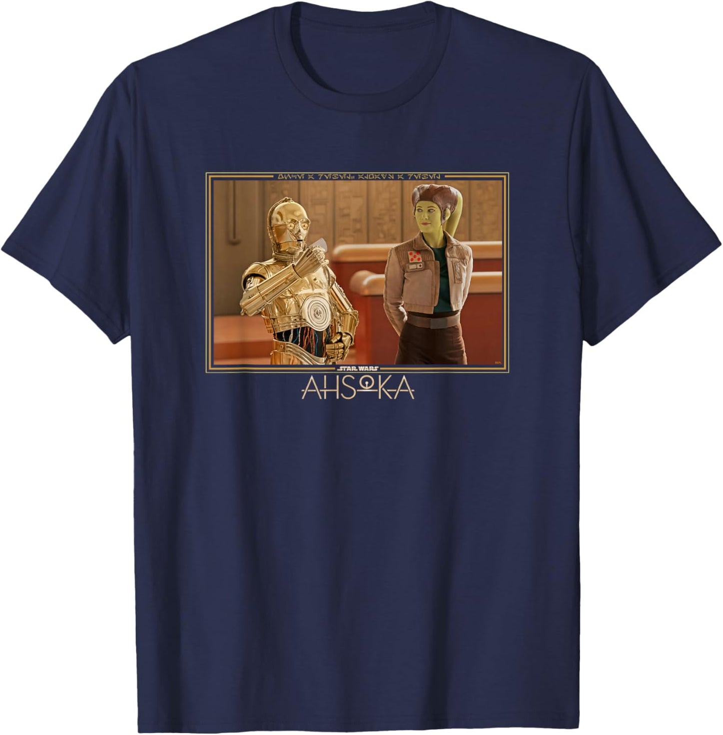Star Wars Ahsoka Part 7 Hera Syndulla & C-3PO Always a Rebel T-Shirt - T-Shirt | Navy