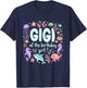 Ocean Sea Animal Mermaid Grandma Gigi of 1st Birthday Girl T-Shirt - T-Shirt | Navy