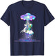 Funny UFO Alien Unicorn Galaxy T-Shirt - T-Shirt | Navy