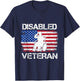 Proud Disabled Veteran Flag American USA Vet Military T-Shirt - T-Shirt | Navy