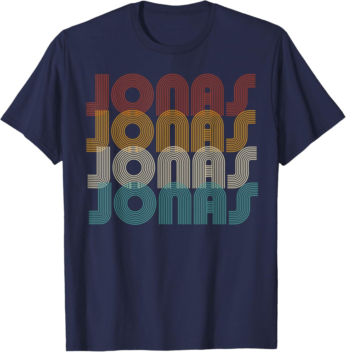 Personalized Name Jonas I Love Jonas vintage Pride retro T-Shirt - T-Shirt | Navy