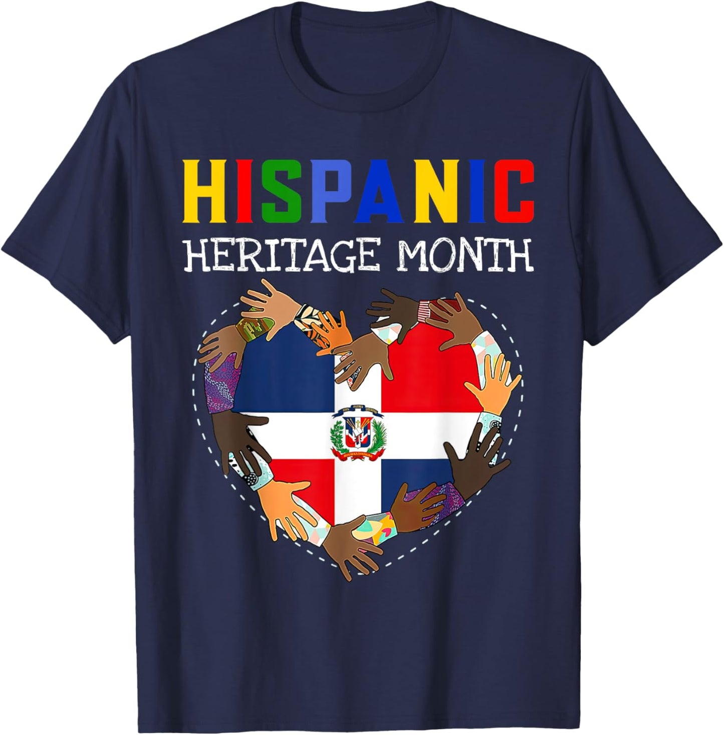 Hispanic Heritage Month Dominican Kids Boys Girls T-Shirt - T-Shirt | Navy