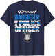 Proud Daughter Of A Police Officer Thin Blue Line Cop Family T-Shirt - T-Shirt | Navy