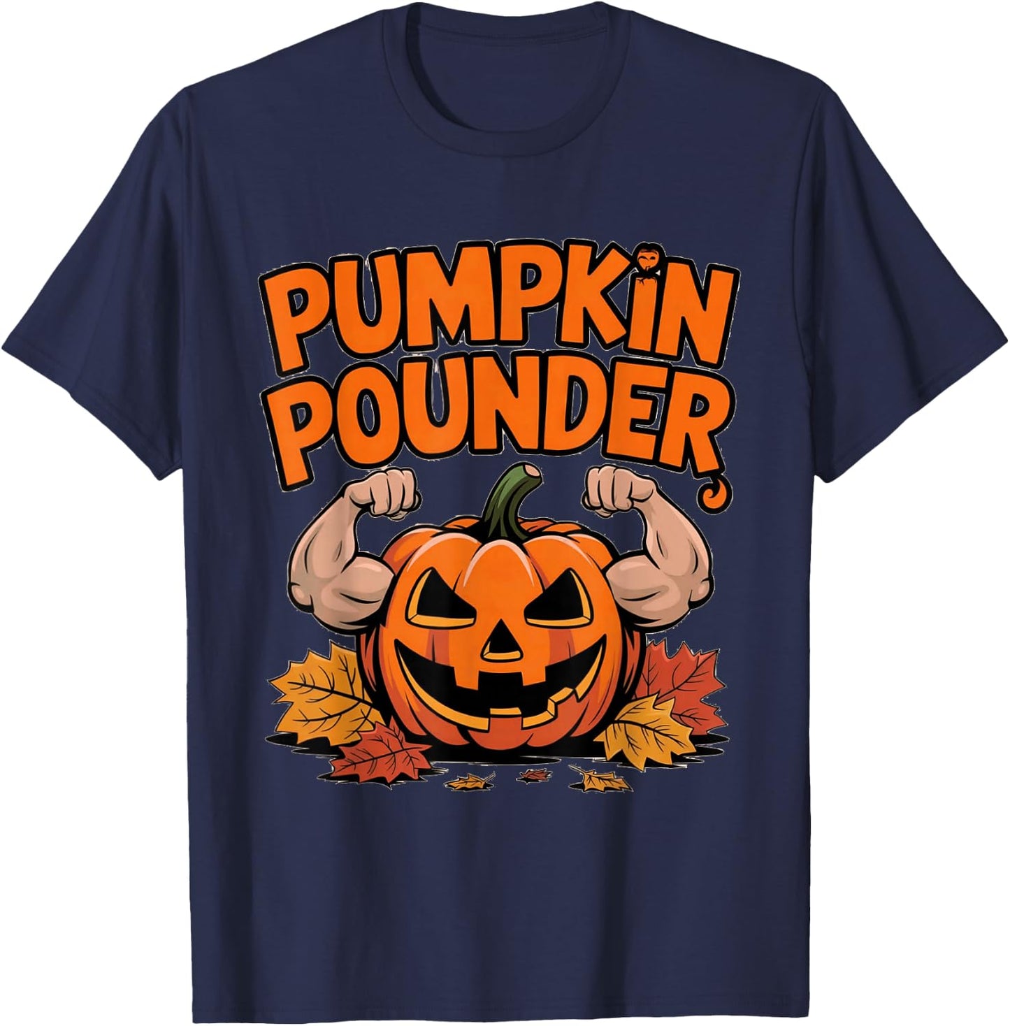 & Fall Flex Your Pumpkin T-Shirt - T-Shirt | Navy