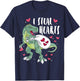 Funny Dinosaur Valentine's Day I Steal Hearts T-Rex T-Shirt - T-Shirt | Navy