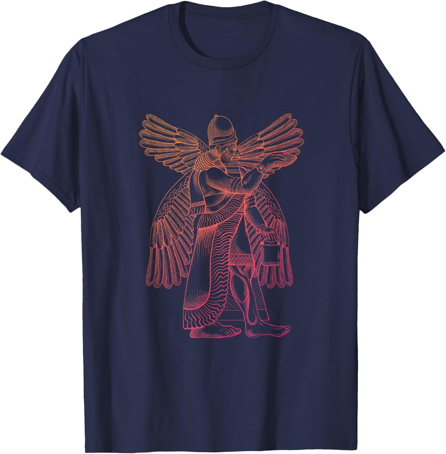 Enki Enlil - Ancient Sumerian Diety King Anunnaki Nibiru T-Shirt - T-Shirt | Navy