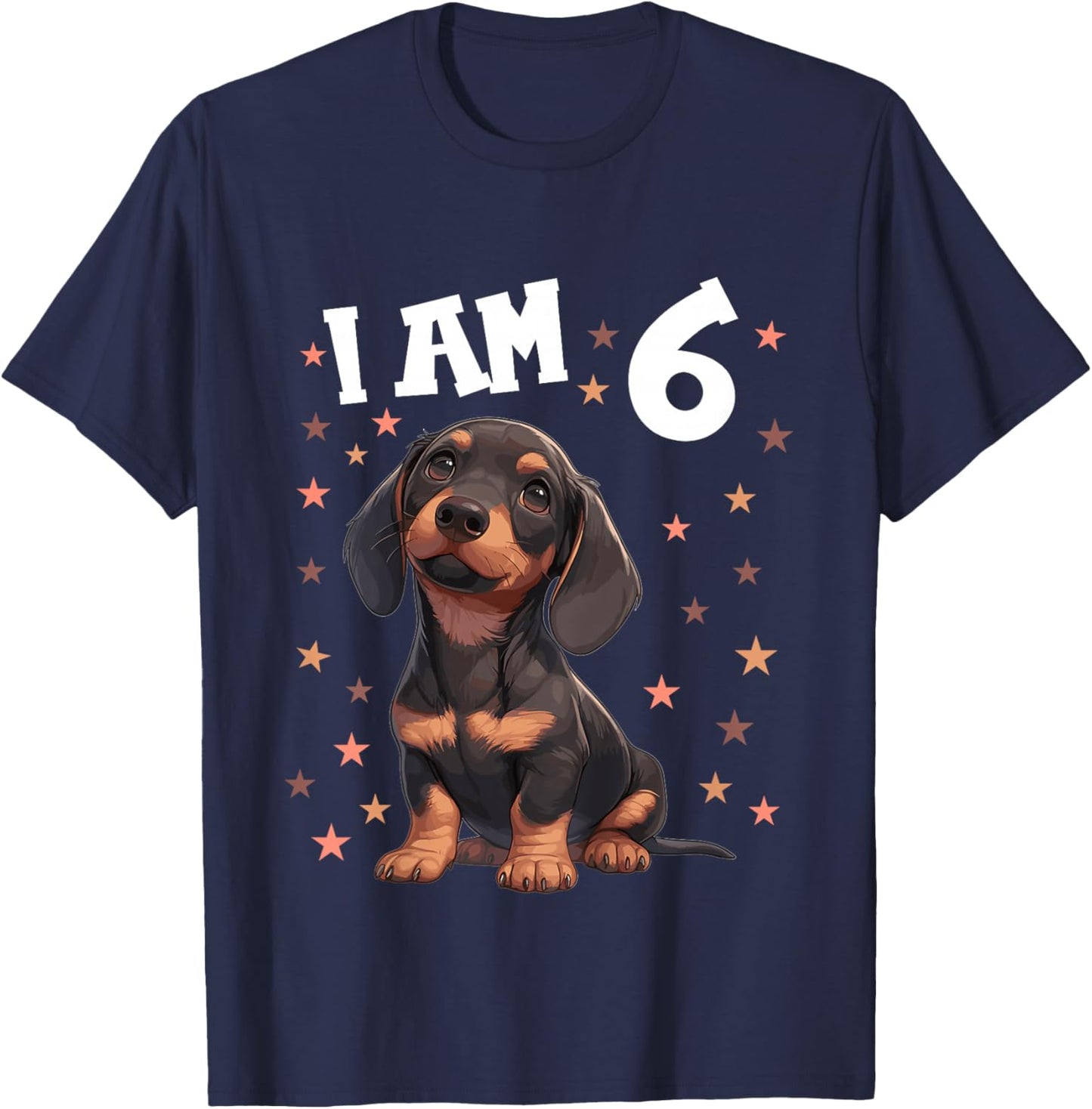 Kids 6 Years old 6th birthday Dachshunds Dachshund T-Shirt - T-Shirt | Navy