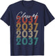 Class of 2037 Vintage Kindergarten To Graduation T-Shirt - T-Shirt | Navy