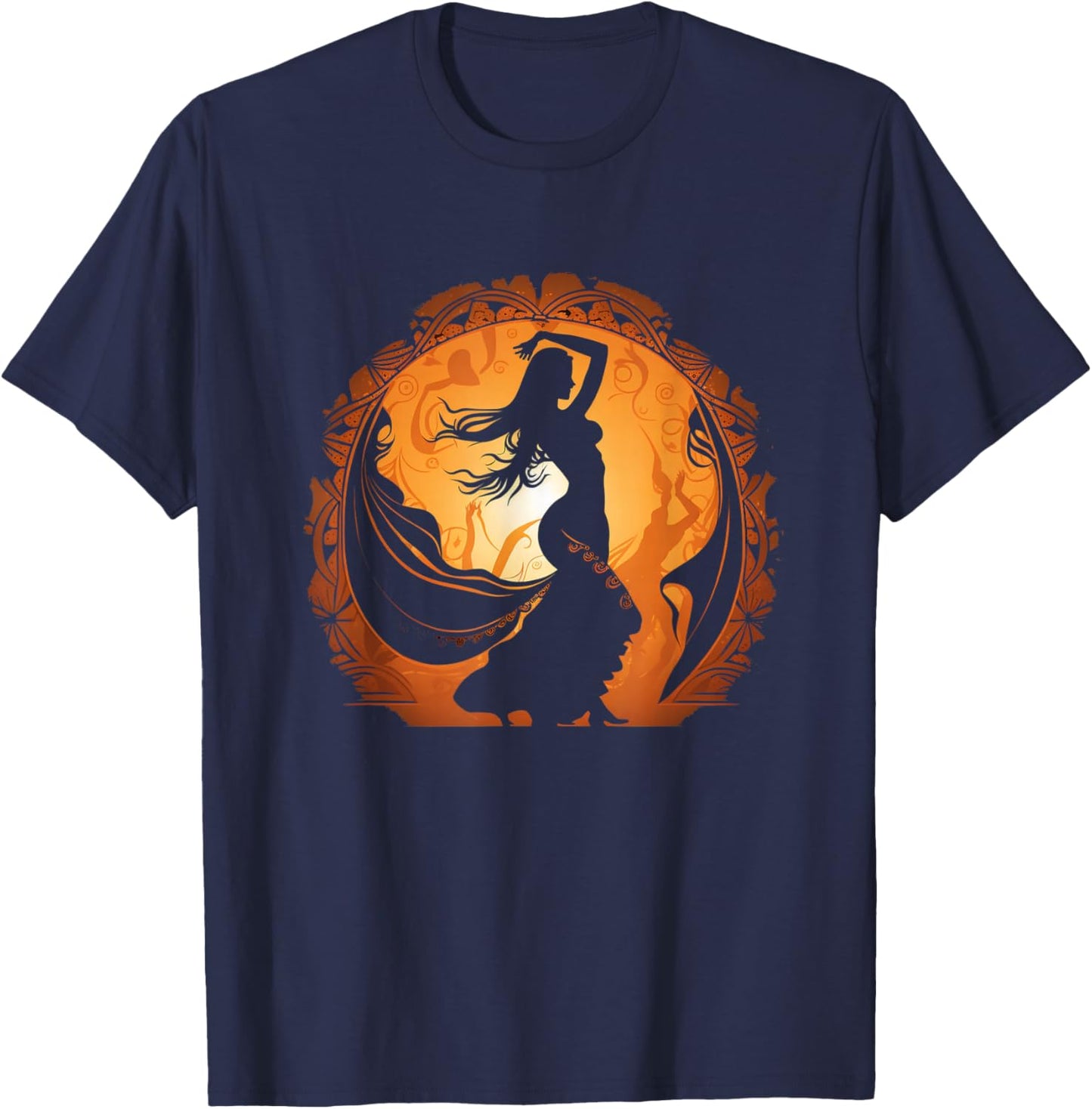 Belly Dance Hips Oriental Belly Dancing Woman Practice Sport T-Shirt - T-Shirt | Navy