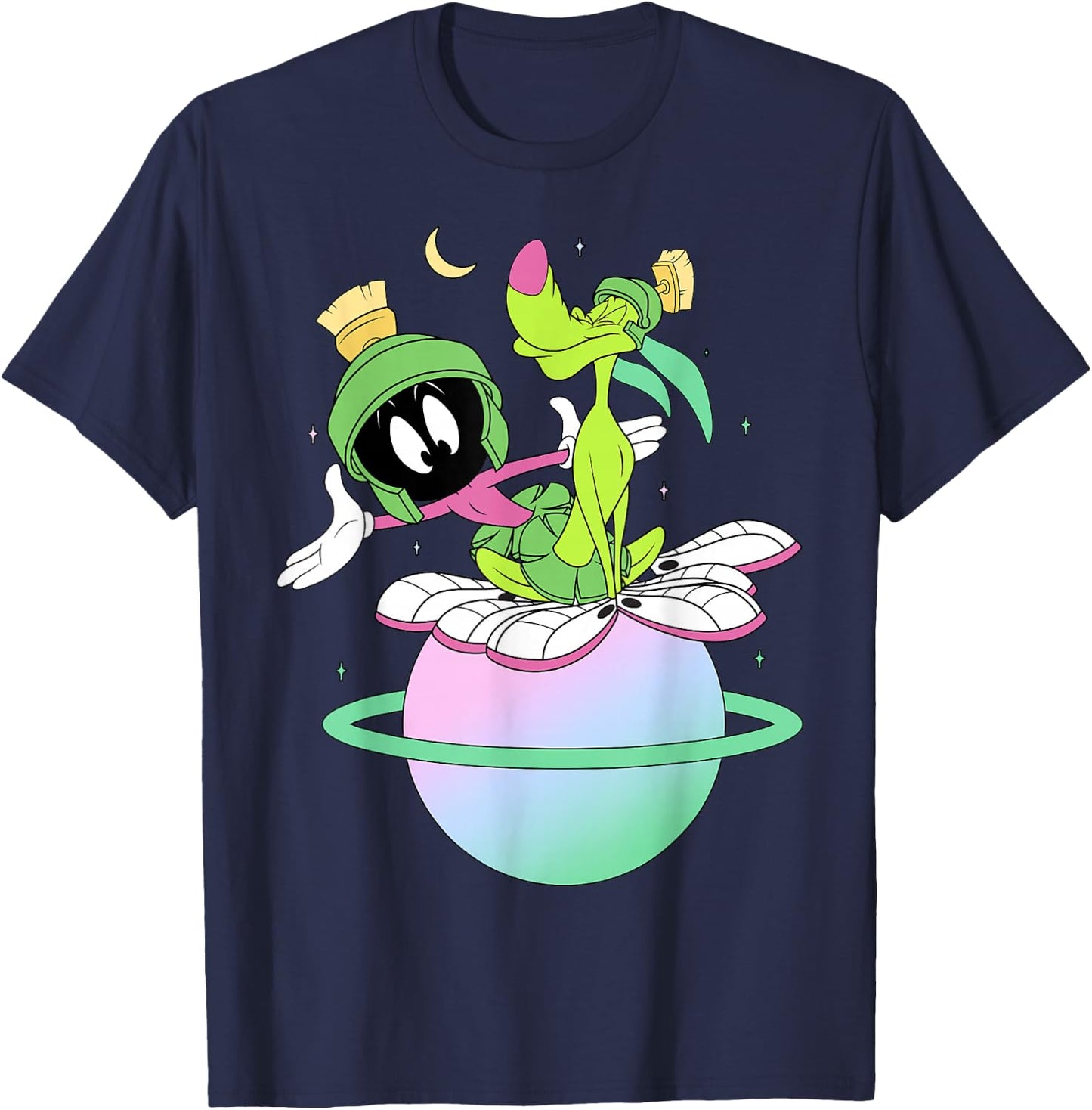 Looney Tunes Marvin The Martian & K-9 Planet T-Shirt - T-Shirt | Navy
