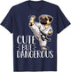 Cute but Dangerous Karate Taekwondo Pug Dog Karate Girl T-Shirt - T-Shirt | Navy