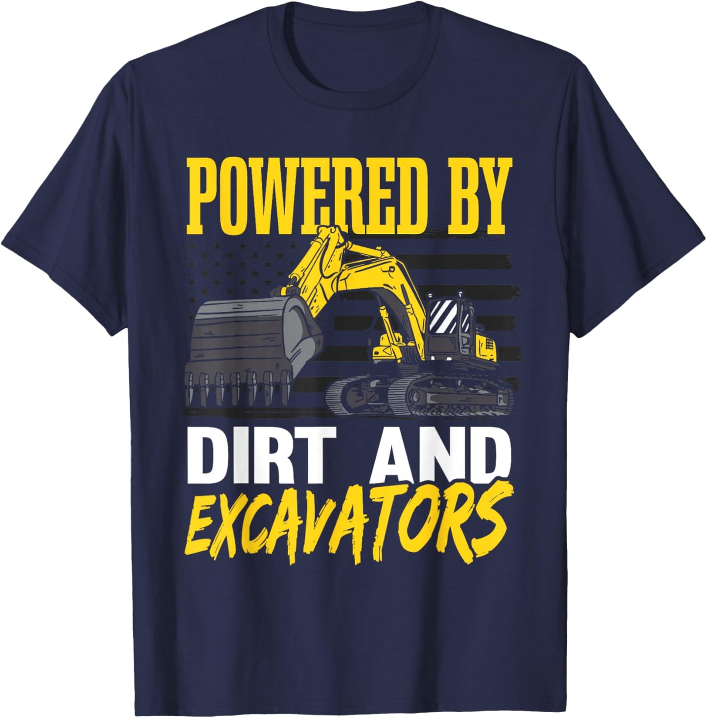 Toddler Construction Vehicle Excavator T-Shirt - T-Shirt | Navy