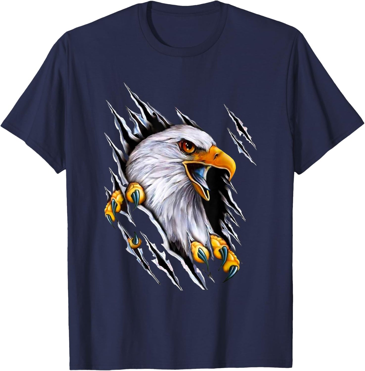 American Bald Eagle With Claws T-Shirt - T-Shirt | Navy