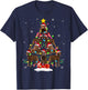 Chesapeake Bay Retriever Christmas Tree Funny Santa Dog Gift Men Women Kids T-Shirt - T-Shirt | Navy