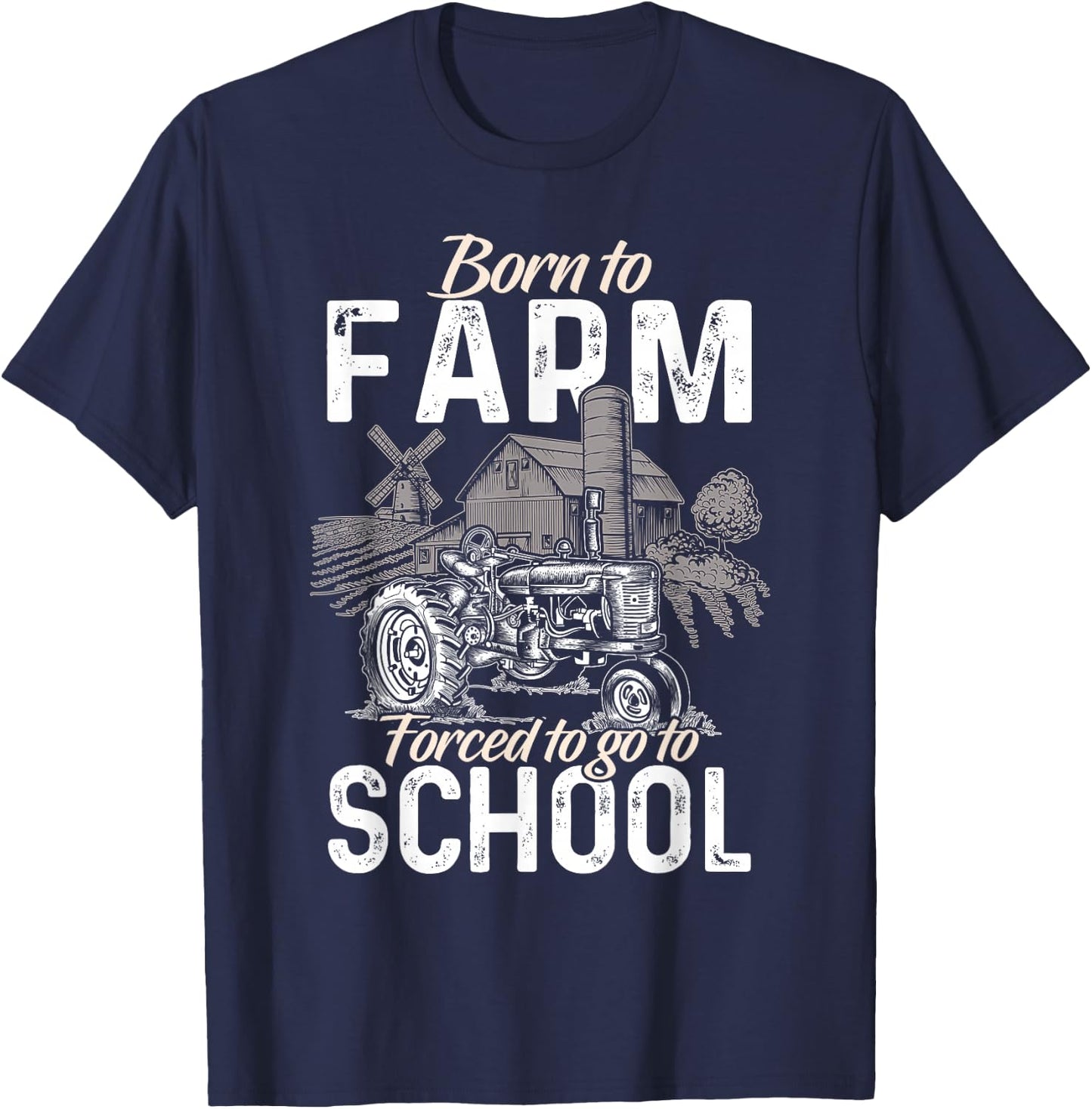 Funny Farmer Shirt Men Tractor Boys Tractor Lover Rancher T-Shirt - T-Shirt | Navy