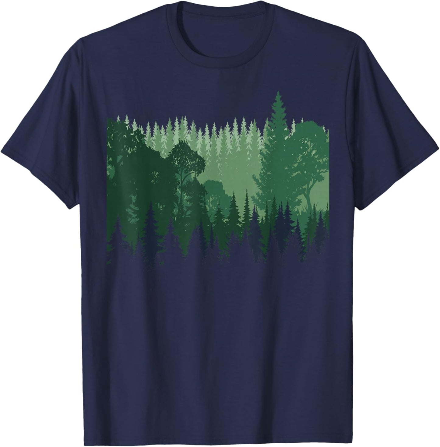 Nature Trees and Forest T-Shirt - T-Shirt | Navy