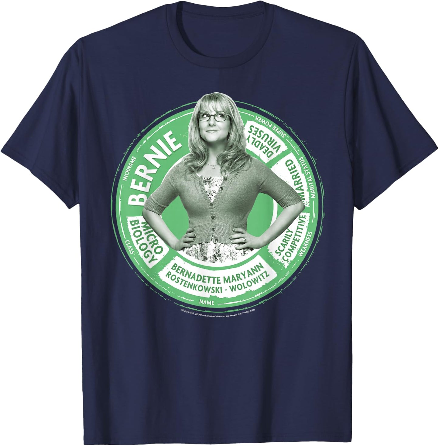 The Big Bang Theory Bernadette Statistics T-Shirt - T-Shirt | Navy