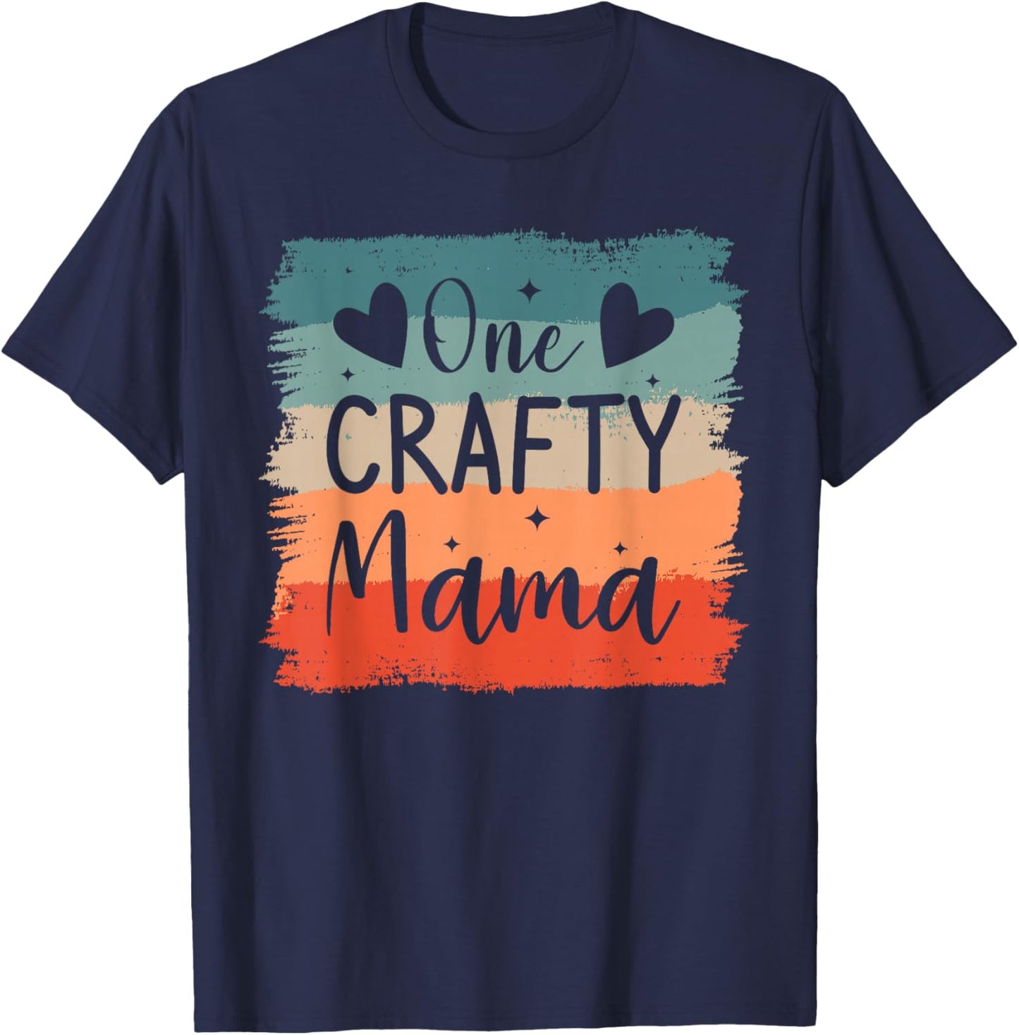 One Crafty Mama Crafting Crafts DIY Crafter Mom T-Shirt - T-Shirt | Navy