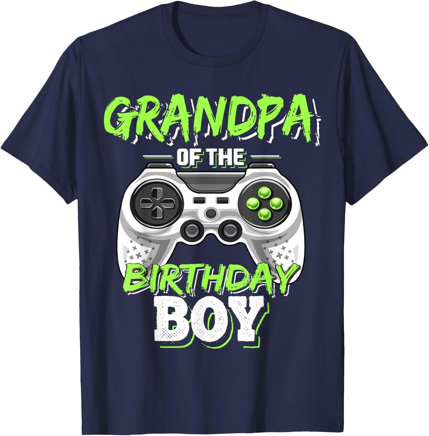 Grandpa of the Birthday Boy Matching Video Game Birthday T-Shirt - T-Shirt | Navy