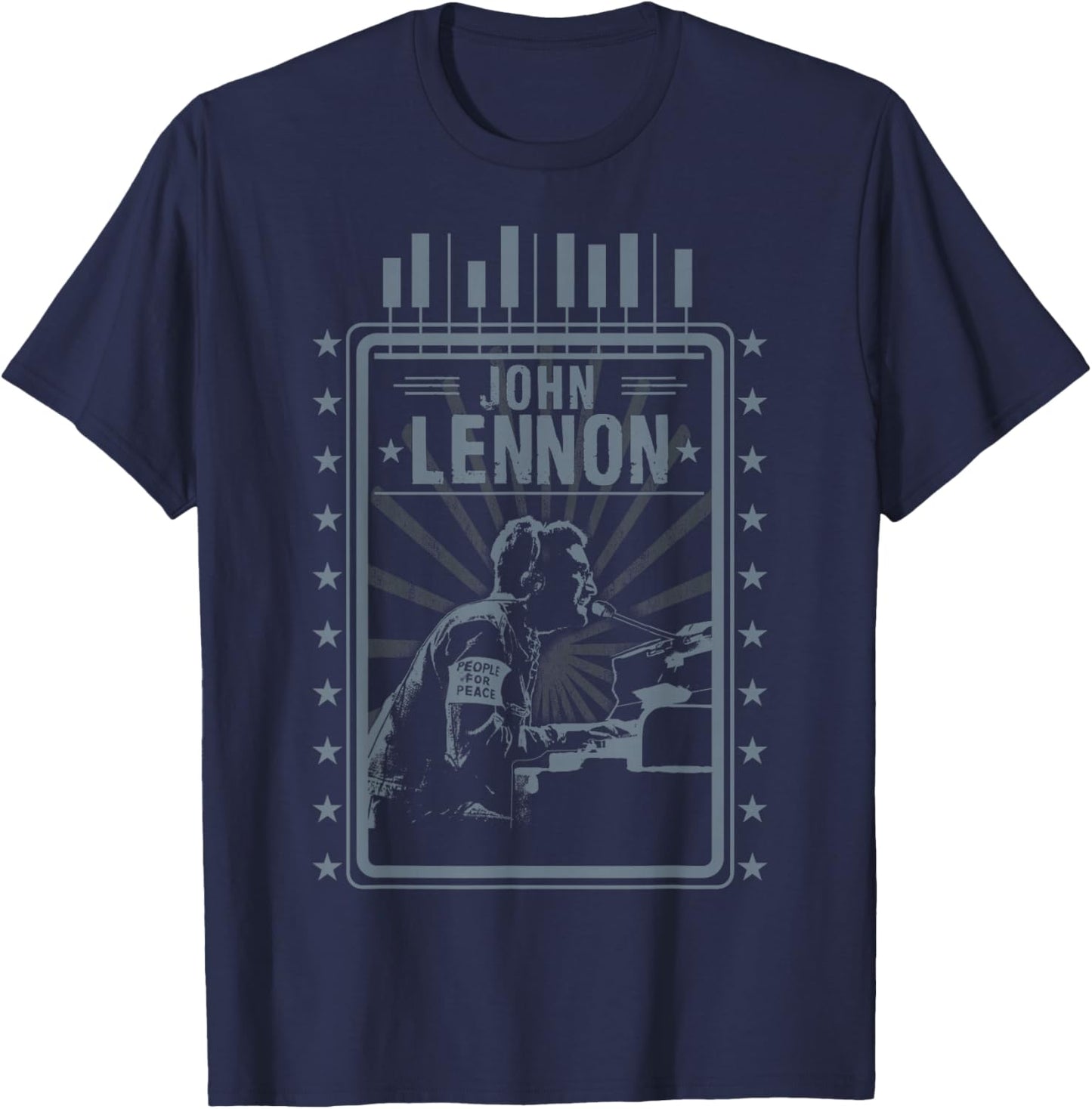 John Lennon - Piano T-Shirt - T-Shirt | Navy