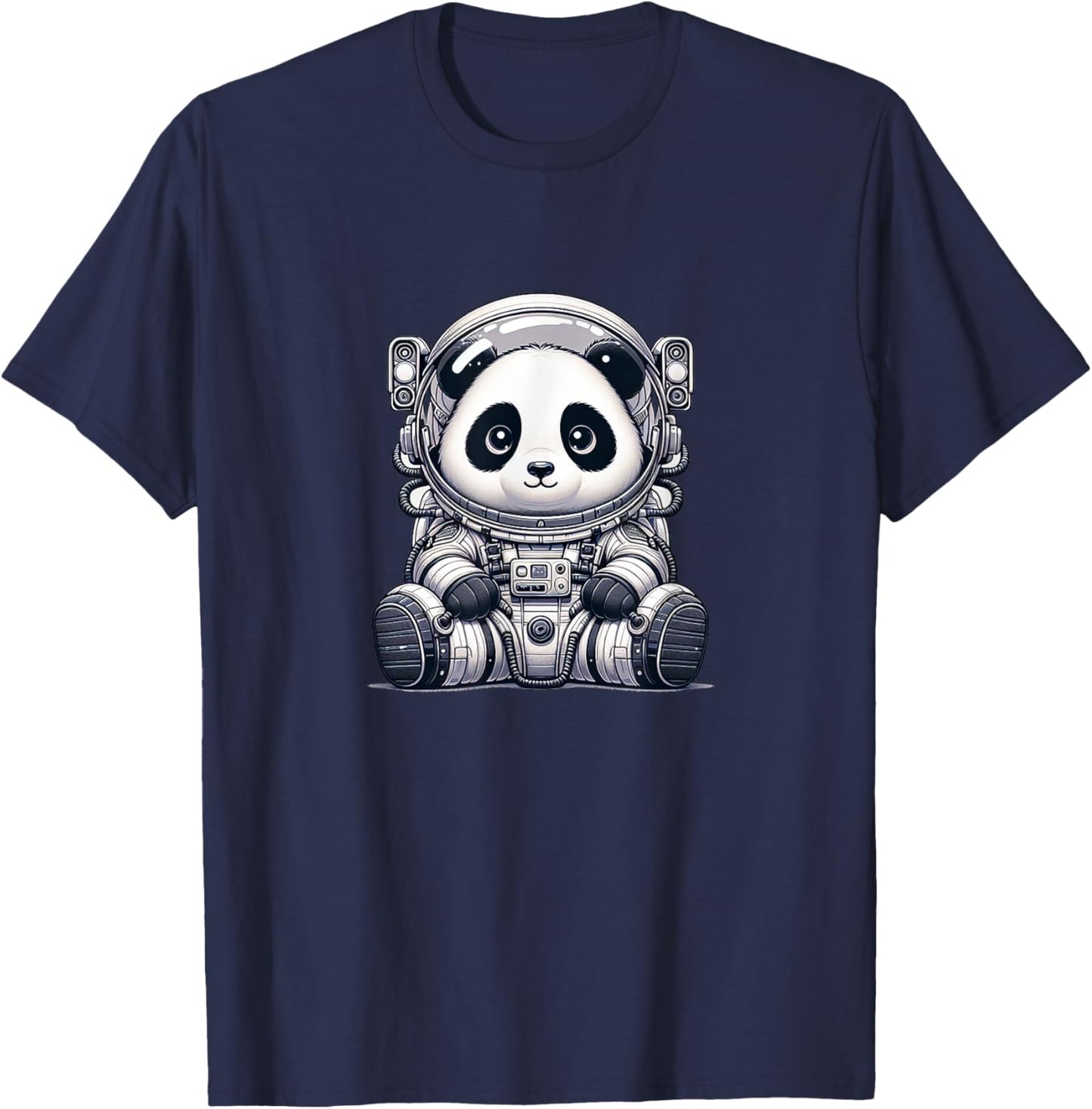 Cute Panda Astronaut T-Shirt - T-Shirt | Navy