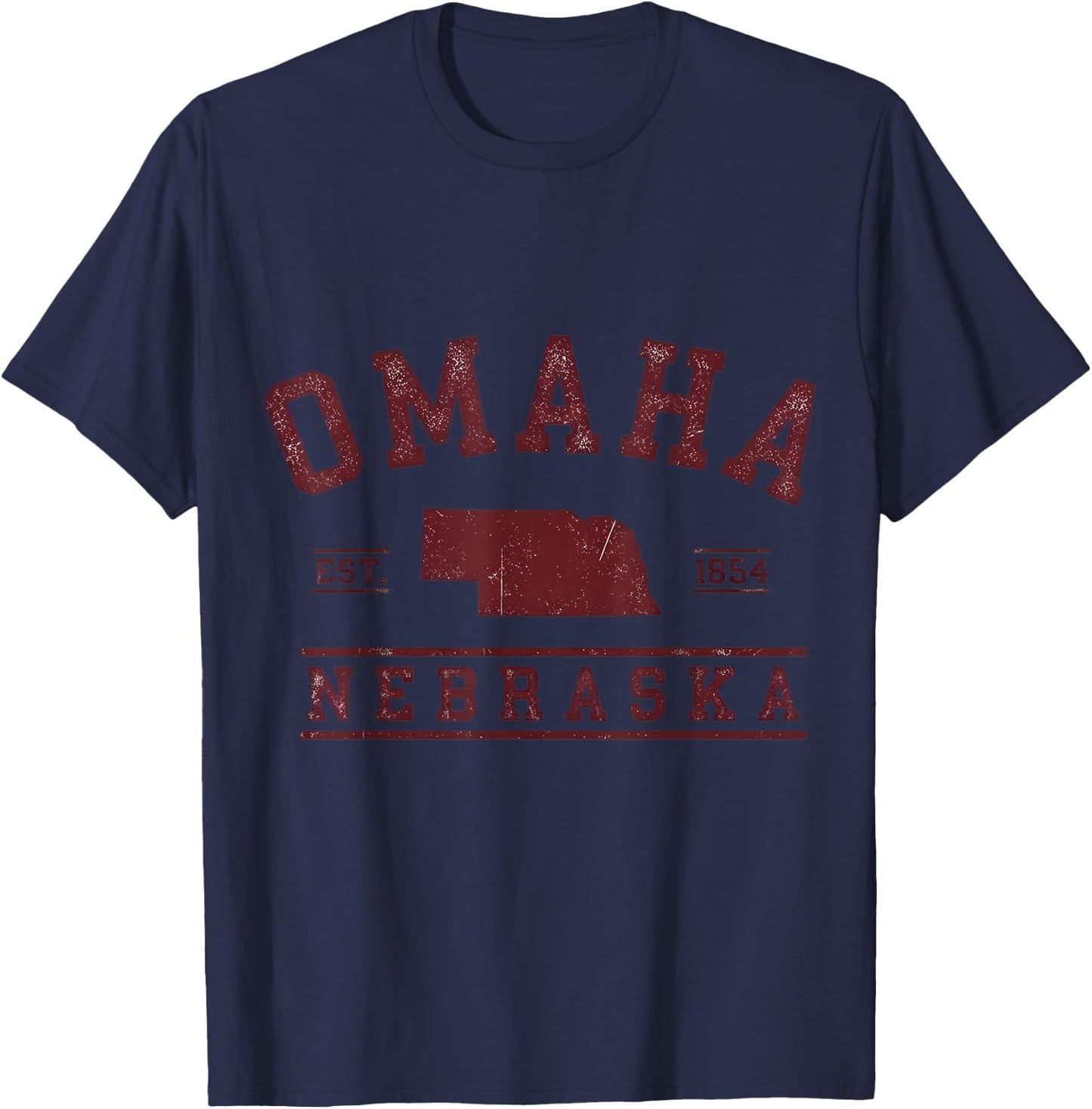 Omaha Nebraska Est 1854 T-Shirt - T-Shirt | Navy
