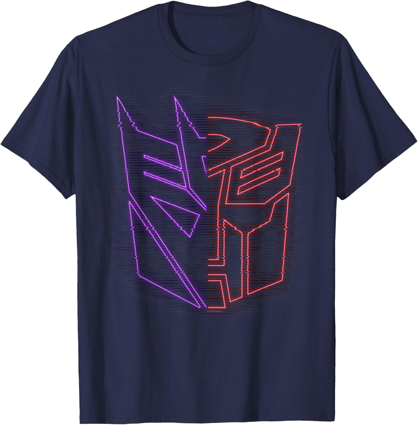 Transformers: War For Cybertron Holographic Split Logo T-Shirt - T-Shirt | Navy