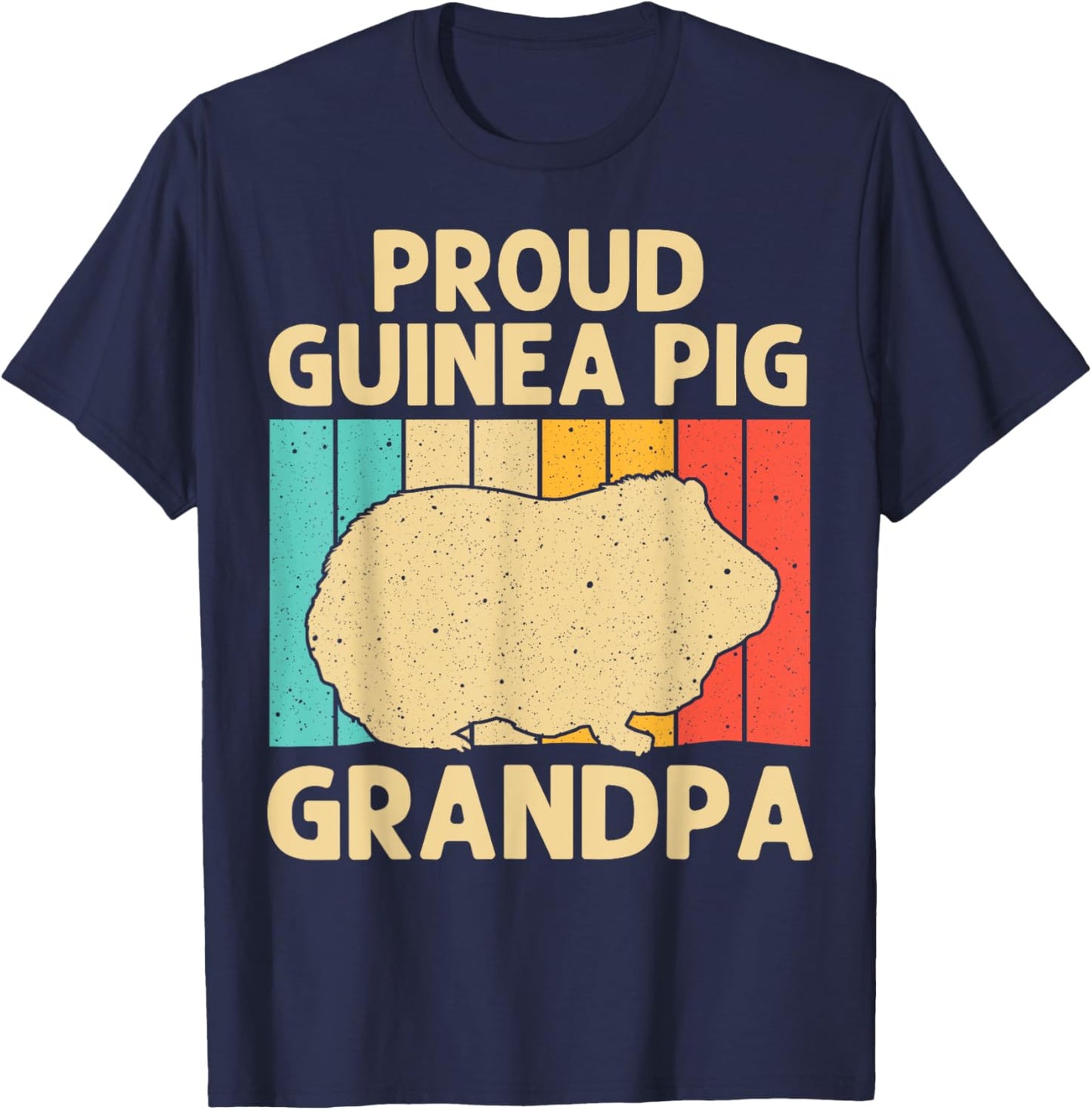 Funny Guinea Pig For Grandpa Potato Pet Lover Fluffy T-Shirt - T-Shirt | Navy