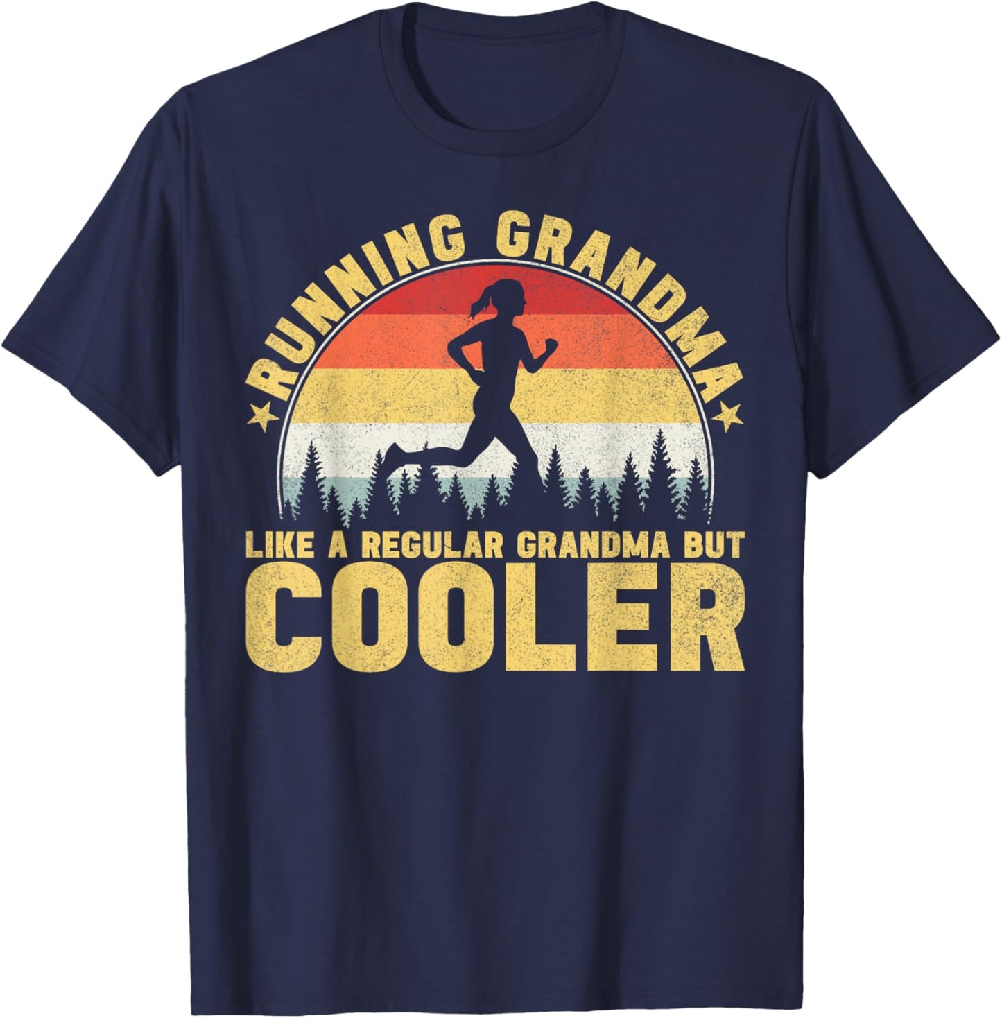 Running Grandma Like A Regular Grandma Marathon T-Shirt - T-Shirt | Navy