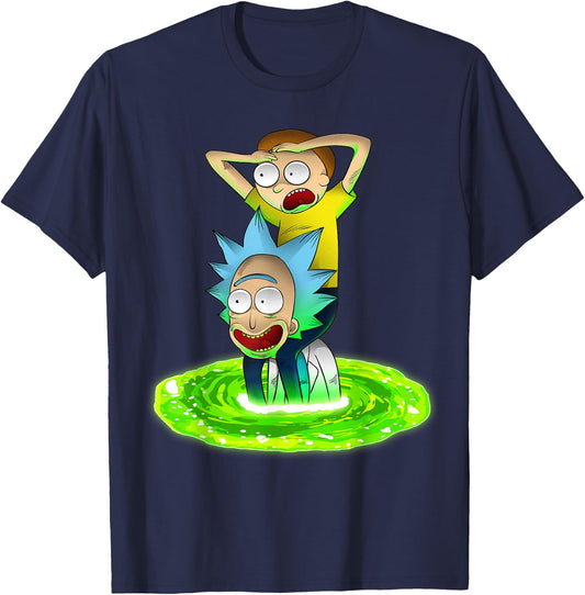 Mademark x Rick and Morty - Rick and Morty Shirt Seeking New Adventure T-Shirt - T-Shirt | Navy