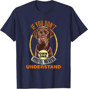Chocolate Lab Shirt Chocolate Labrador Lover T-Shirt - T-Shirt | Navy