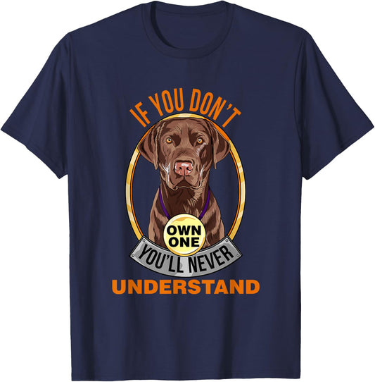 Chocolate Lab Shirt Chocolate Labrador Lover T-Shirt - T-Shirt | Navy