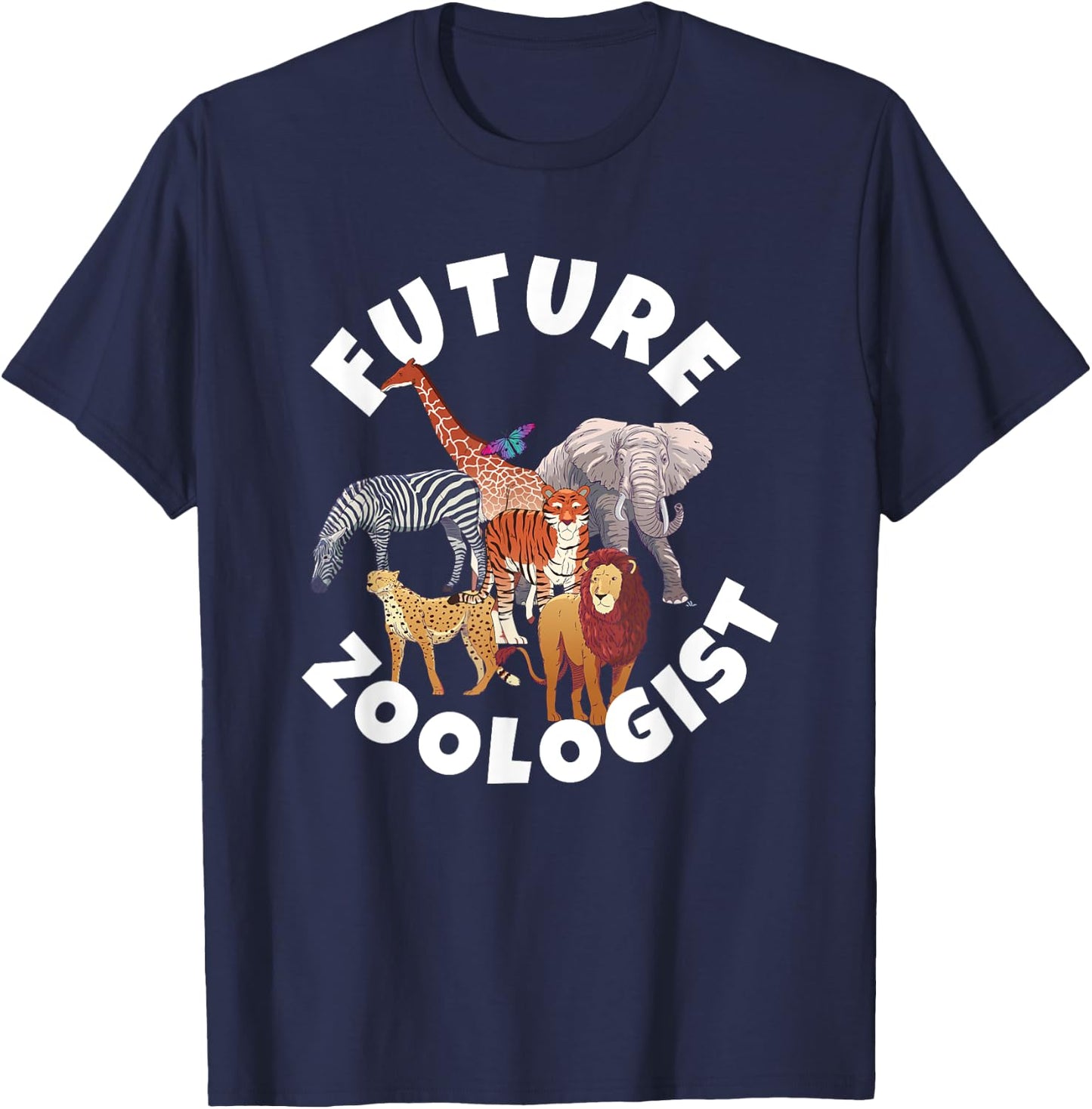 Future Zoologist Funny Birthday Animal T-Shirt - T-Shirt | Navy