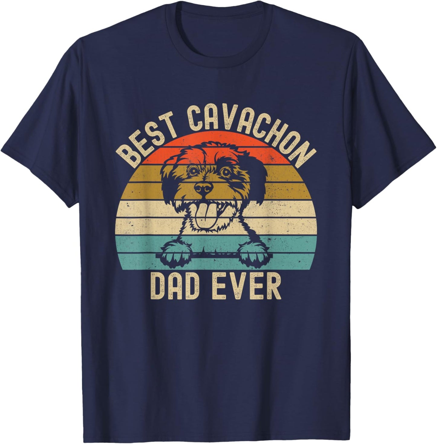 Best Cavachon Dad Ever T-Shirt - T-Shirt | Navy