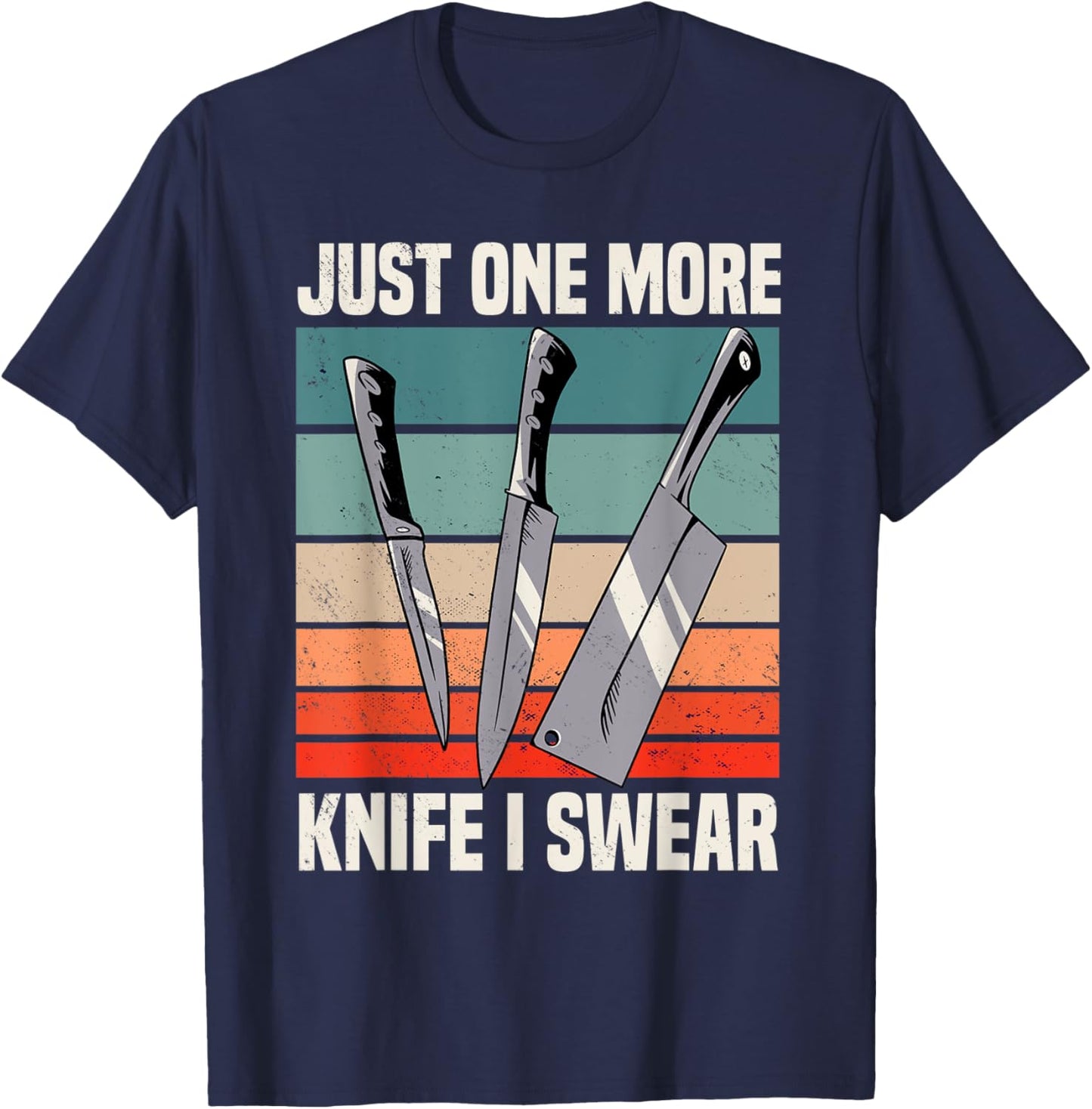 Knife Collector Retro Vintage Knives Collection Enthusiast T-Shirt - T-Shirt | Navy