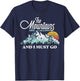 Mountains Are Calling & I Must Go Retro 80s Vibe Graphic T-Shirt - T-Shirt | Navy