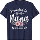 Promoted To Great Nana 2025 Soon To Be Nana Pregnancy T-Shirt - T-Shirt | Navy