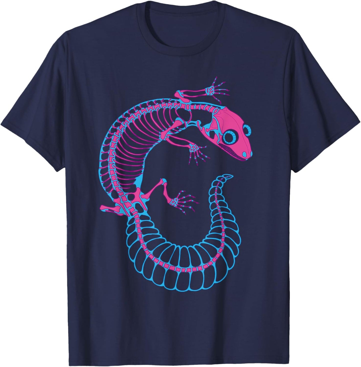 Diaphonized Gecko Skeleton T-Shirt - T-Shirt | Navy
