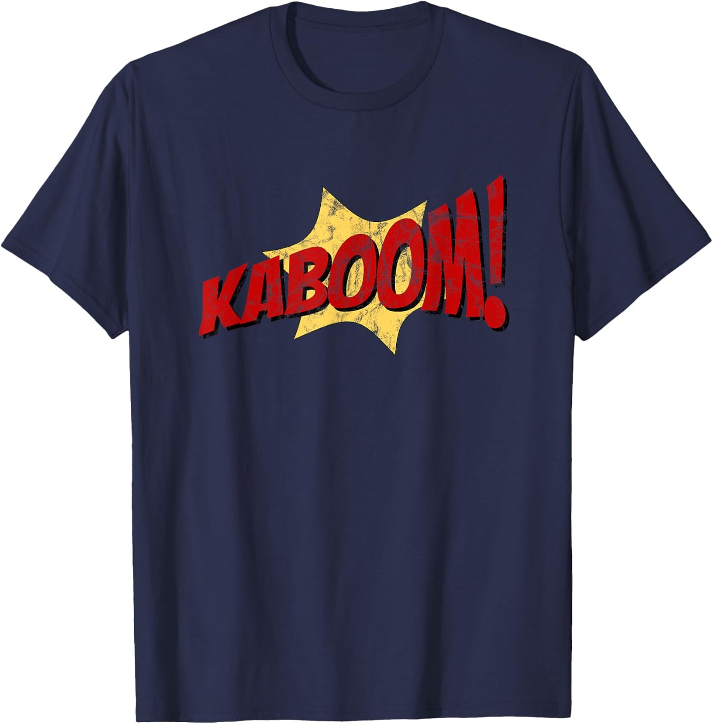 Kaboom! Funny Comic Sound Retro Pop Art T-Shirt - T-Shirt | Navy