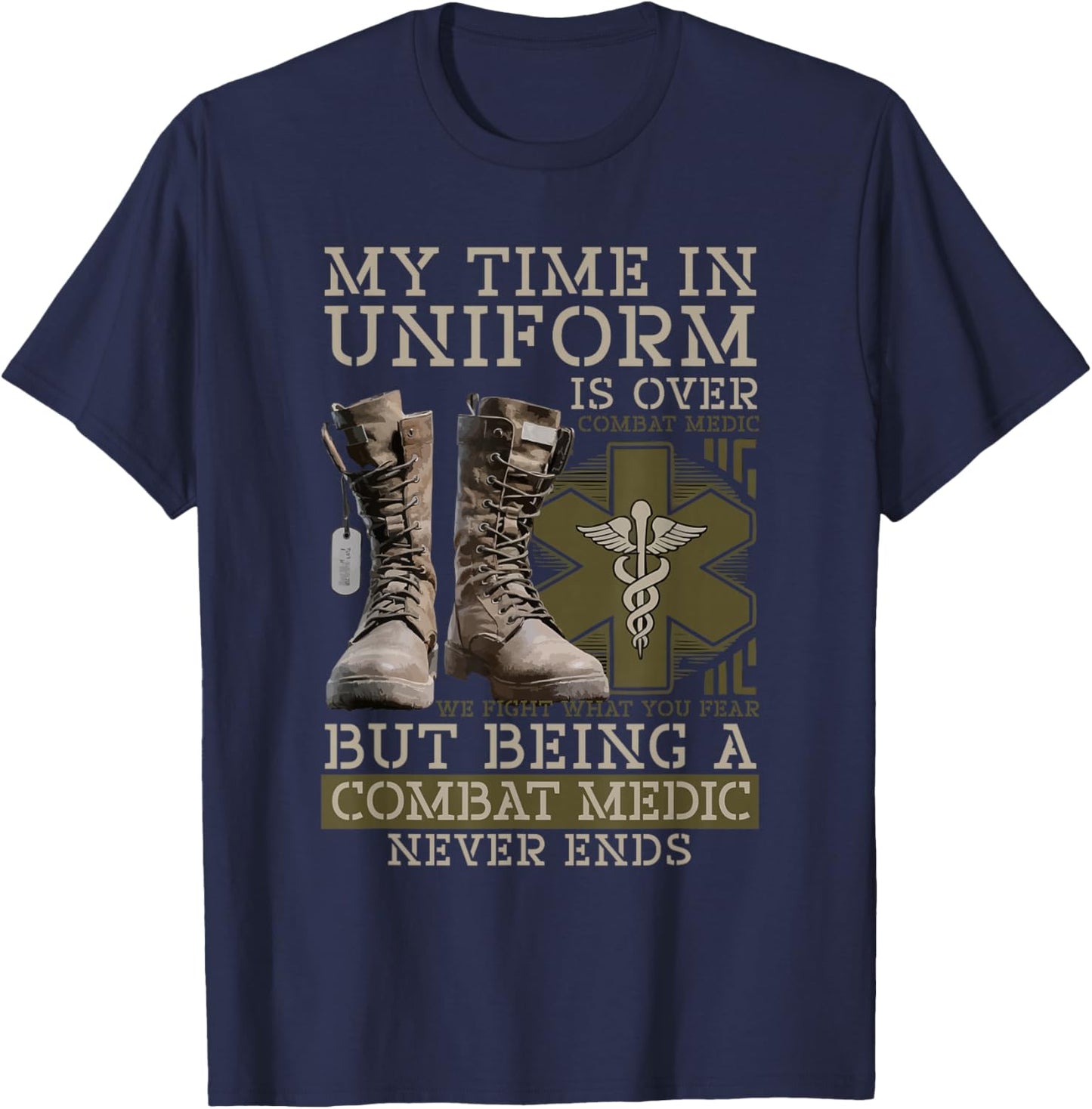 Combat Medic First Aid Field Medic Military T-Shirt - T-Shirt | Navy