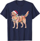 Funny Christmas Lights Dog Lover Santa Labrador Retriever Men Women Kids T-Shirt - T-Shirt | Navy
