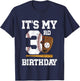 Kids My 3rd Birthday Baseball Boy Three Year Old Baseball Player T-Shirt - T-Shirt | Navy