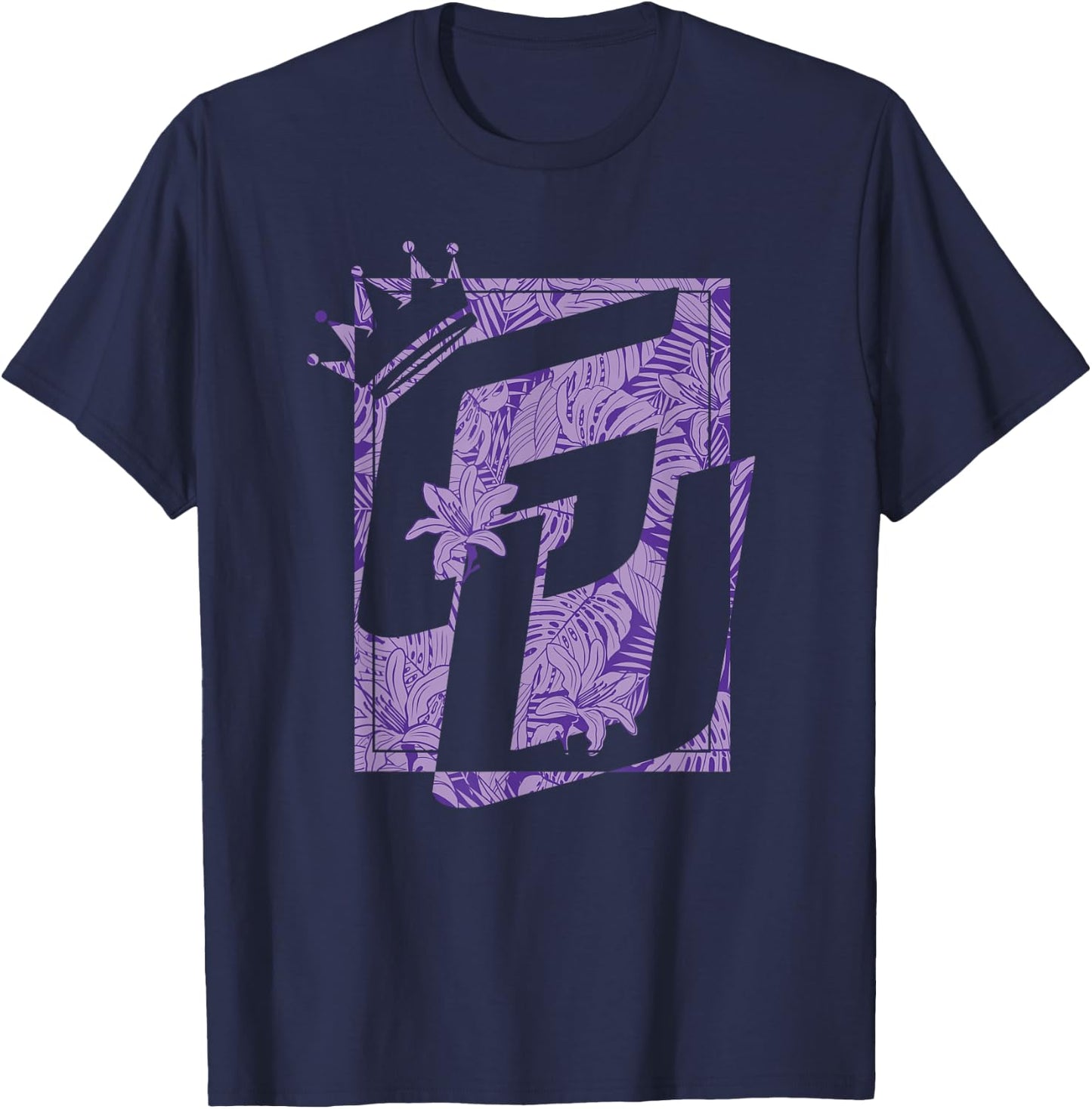 GU Purple Floral - 671 Guam T-Shirt - T-Shirt | Navy