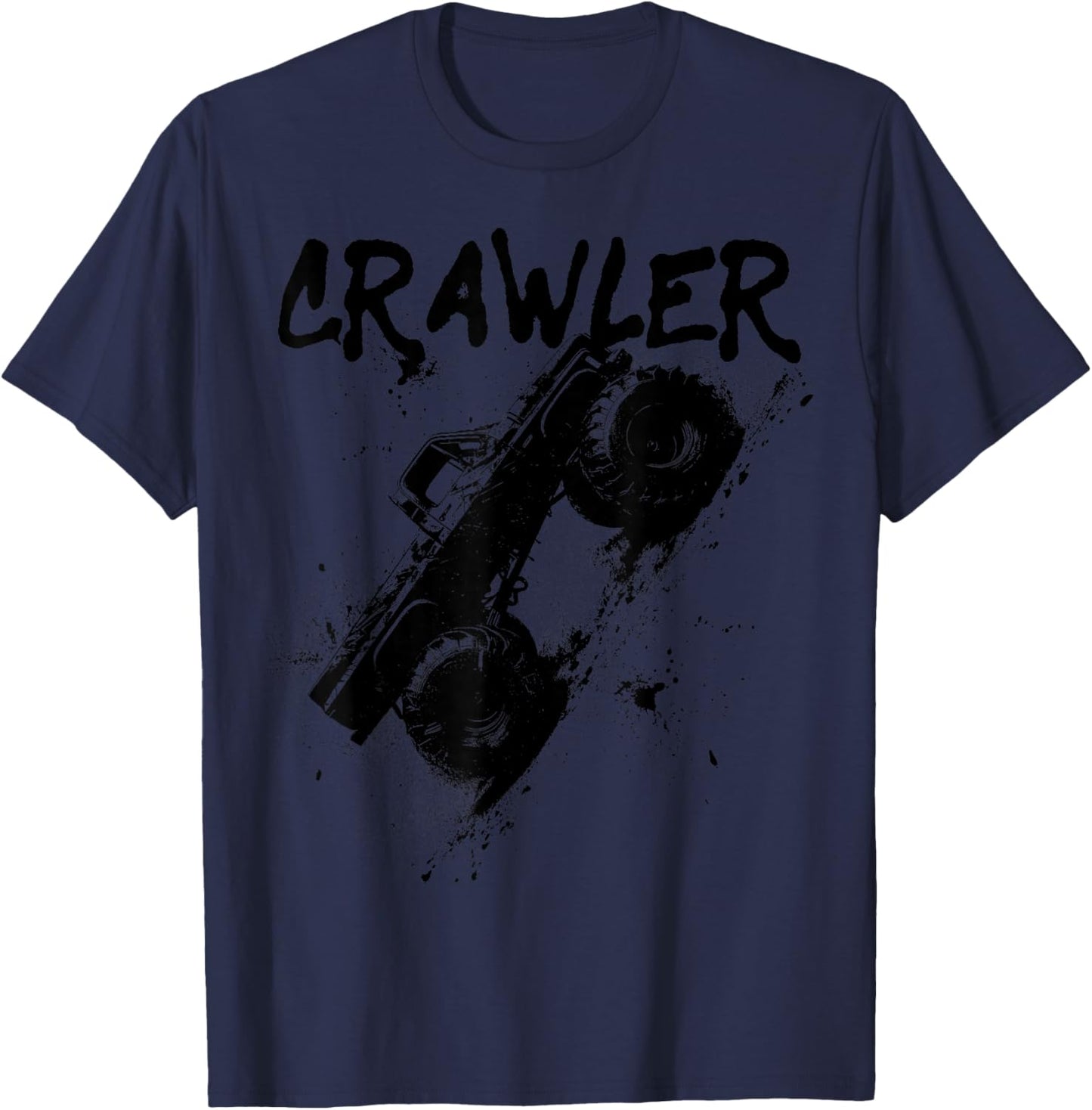 Crawler Rc Car Rock Scaler Scale Rc Offroad Truck Clawling T-Shirt - T-Shirt | Navy