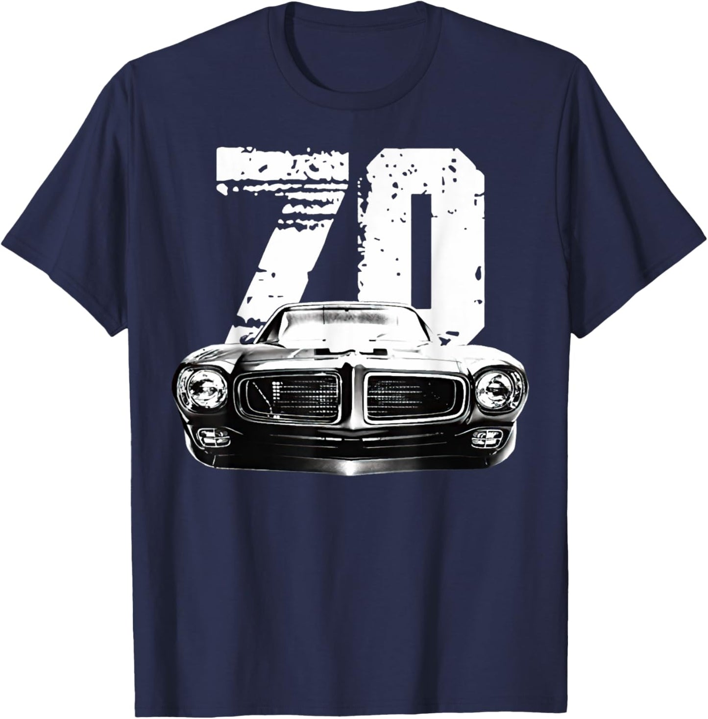 1970 trans am vintage black car MUSCLE CARS 70s CLASSIC T-Shirt - T-Shirt | Navy