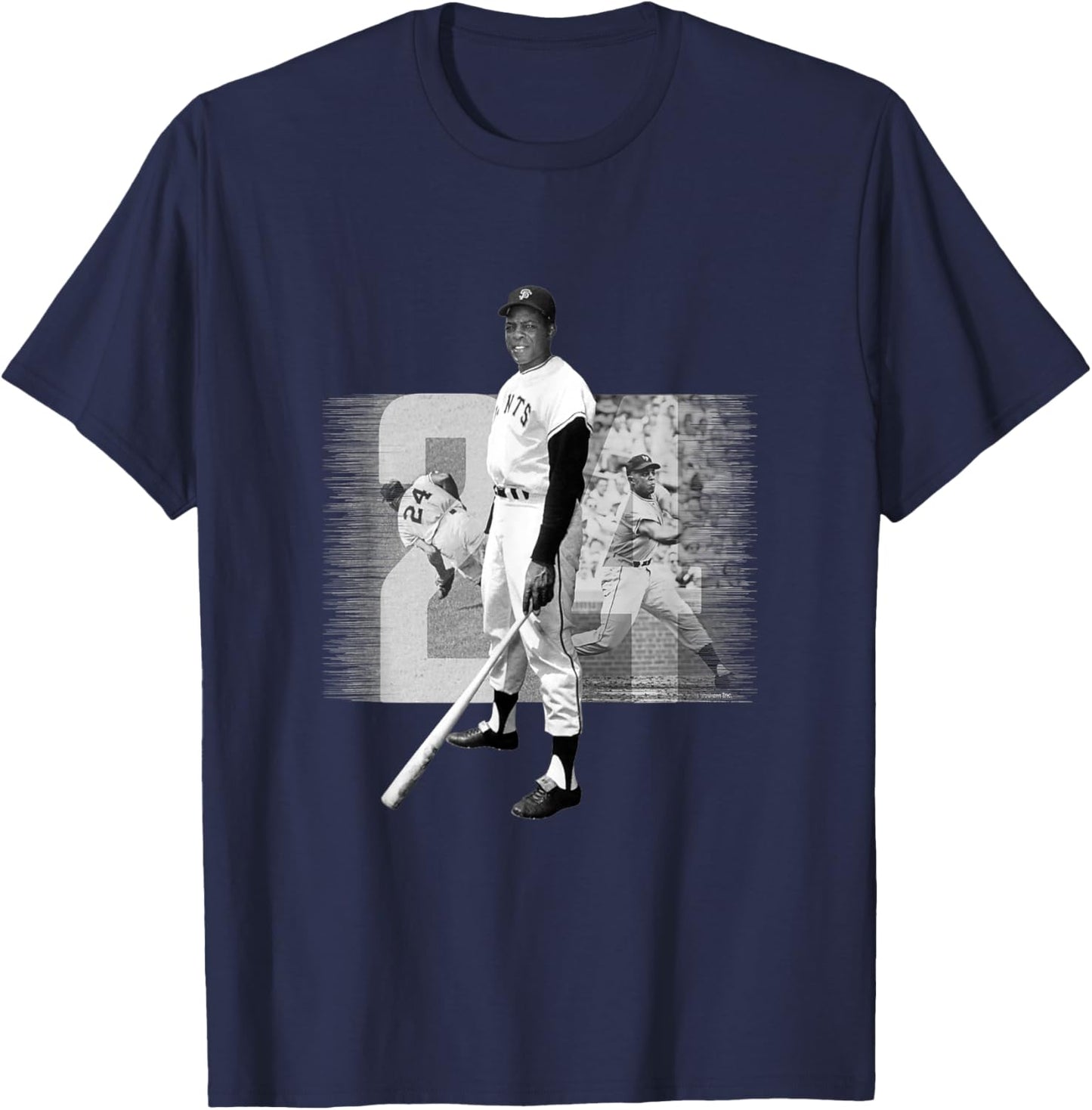 Willie Mays_Baseball_020 T-Shirt - T-Shirt | Navy