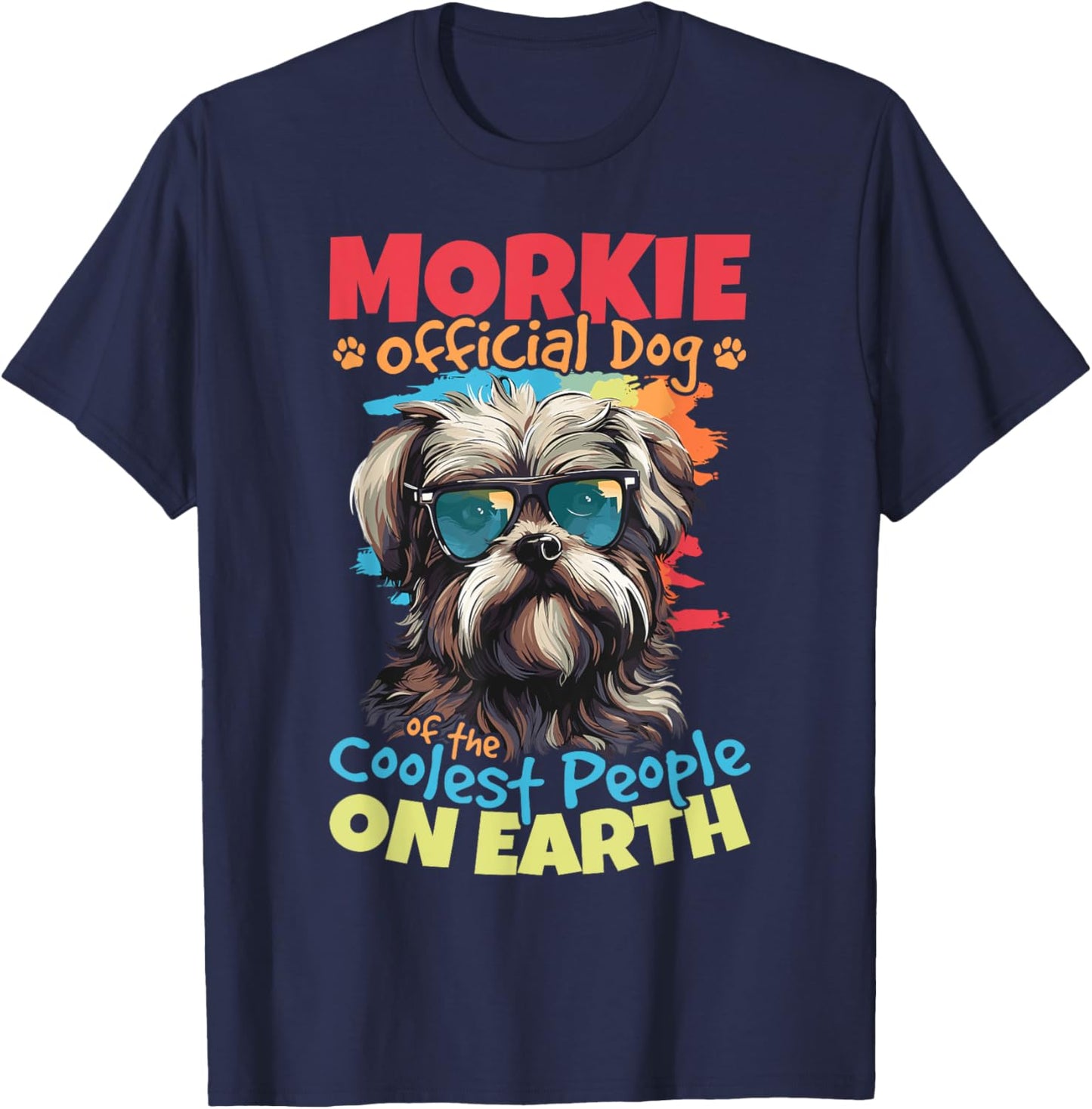 Morkie Dog Breed Pet Morkie Official Dog T-Shirt - T-Shirt | Navy